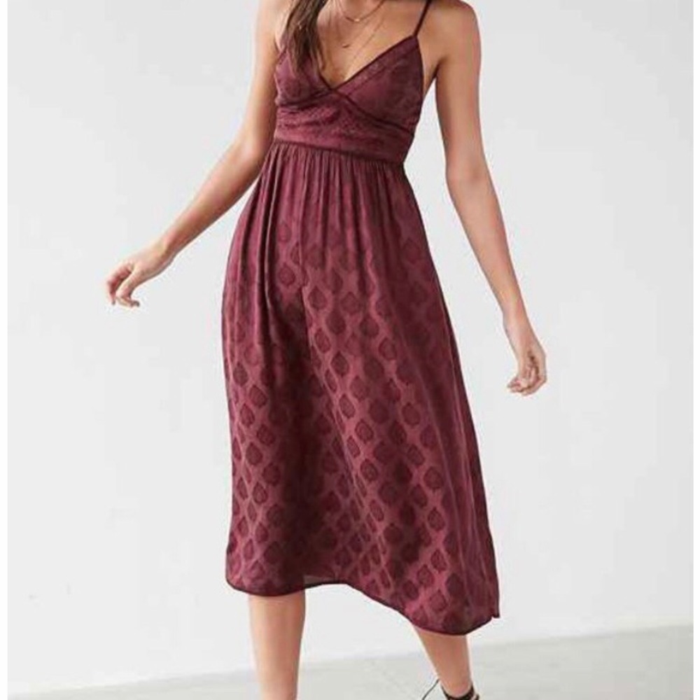 Urban Outfitters Burgundy Midi Dress